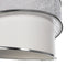 GLOBOSTAR® SONIA 203-0115 Μοντέρνο Κρεμαστό Φωτιστικό Οροφής με Ντουί 1 x E27 AC 220-240V IP20 - Λευκό & Ασημί - Μ30 x Π30 x Υ24cm - ledmania.gr