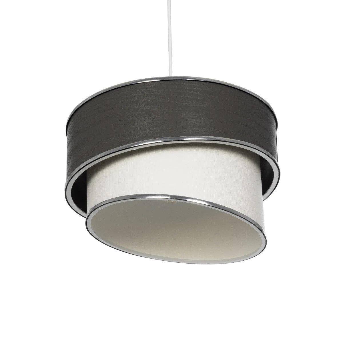 GLOBOSTAR® SONIA 203-0116 Μοντέρνο Κρεμαστό Φωτιστικό Οροφής με Ντουί 1 x E27 AC 220-240V IP20 - Γκρι & Λευκό - Μ30 x Π30 x Υ24cm - ledmania.gr