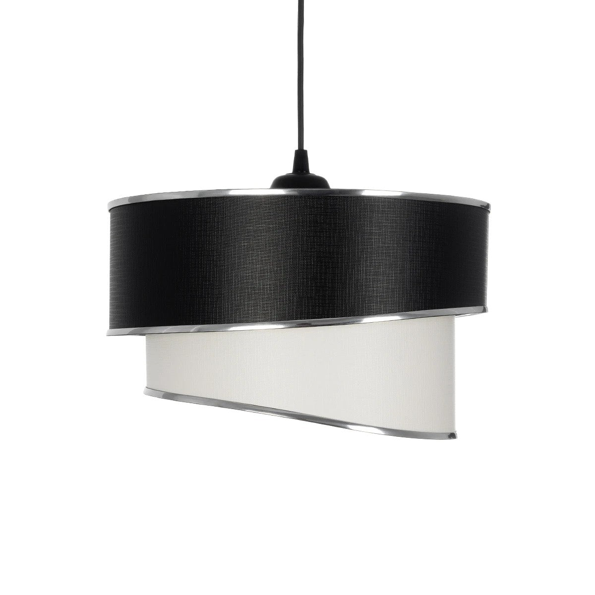 GLOBOSTAR® SONIA 203-0118 Μοντέρνο Κρεμαστό Φωτιστικό Οροφής με Ντουί 1 x E27 AC 220-240V IP20 - Λευκό & Μαύρο - Μ30 x Π30 x Υ24cm - ledmania.gr