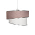 GloboStar® SONIA 203-0122 Μοντέρνο Κρεμαστό Φωτιστικό Καπέλο Μονόφωτο 1 x E27 IP20 Ροζ & Λευκό Ύφασμα - Μ30 x Π30 x Υ90cm - ledmania.gr