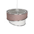 GloboStar® SONIA 203-0122 Μοντέρνο Κρεμαστό Φωτιστικό Καπέλο Μονόφωτο 1 x E27 IP20 Ροζ & Λευκό Ύφασμα - Μ30 x Π30 x Υ90cm - ledmania.gr