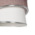 GloboStar® SONIA 203-0122 Μοντέρνο Κρεμαστό Φωτιστικό Καπέλο Μονόφωτο 1 x E27 IP20 Ροζ & Λευκό Ύφασμα - Μ30 x Π30 x Υ90cm - ledmania.gr