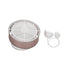 GloboStar® SONIA 203-0122 Μοντέρνο Κρεμαστό Φωτιστικό Καπέλο Μονόφωτο 1 x E27 IP20 Ροζ & Λευκό Ύφασμα - Μ30 x Π30 x Υ90cm - ledmania.gr