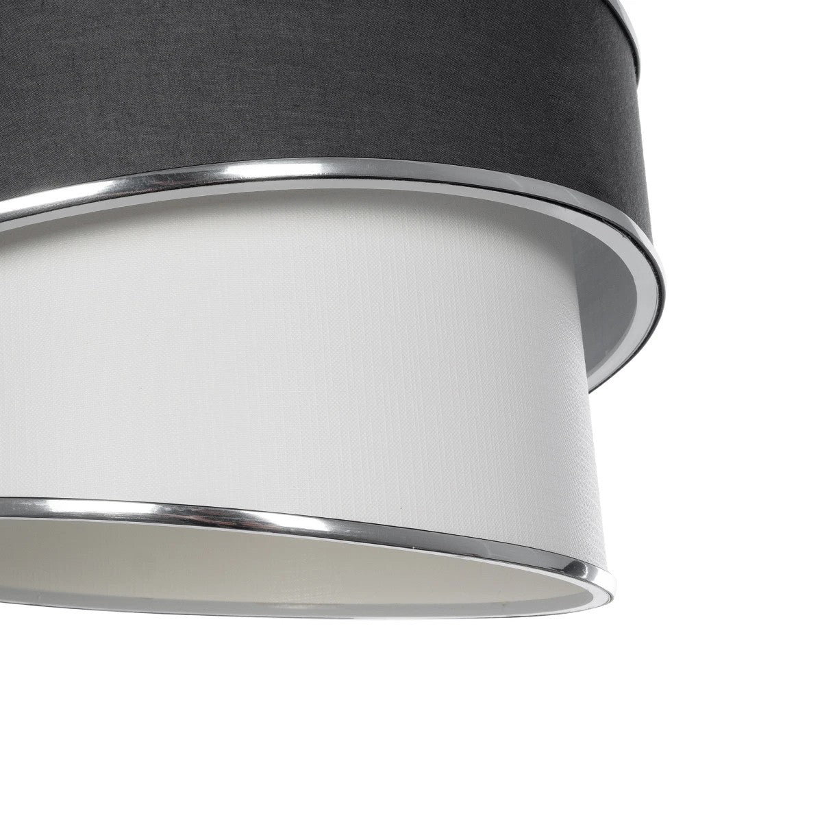 GLOBOSTAR® SONIA 203-0123 Μοντέρνο Κρεμαστό Φωτιστικό Οροφής με Ντουί 1 x E27 AC 220-240V IP20 - Γκρι & Λευκό - Μ30 x Π30 x Υ24cm - ledmania.gr