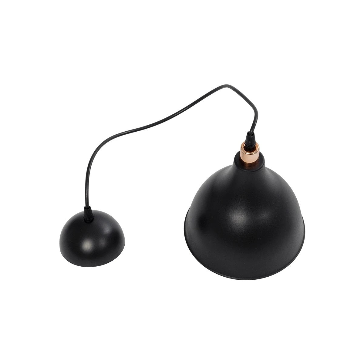 GLOBOSTAR® RADE 203-0124 Μοντέρνο Κρεμαστό Φωτιστικό Οροφής με Ντουί 1 x E27 AC 220-240V IP20 - Μαύρο & Χάλκινο - Μ18.5 x Π18.5 x Υ23cm - ledmania.gr