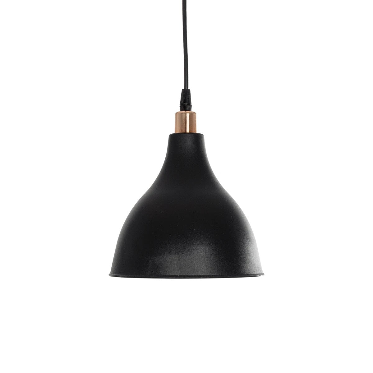 GLOBOSTAR® RADE 203-0124 Μοντέρνο Κρεμαστό Φωτιστικό Οροφής με Ντουί 1 x E27 AC 220-240V IP20 - Μαύρο & Χάλκινο - Μ18.5 x Π18.5 x Υ23cm - ledmania.gr