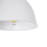GloboStar® RADE 203-0126 Μοντέρνο Κρεμαστό Φωτιστικό Καμπάνα Μονόφωτο 1 x E27 IP20 Λευκό με Ασημί Πλαστικό - Μ18.5 x Π18.5 x Υ23cm - ledmania.gr