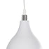 GloboStar® RADE 203-0126 Μοντέρνο Κρεμαστό Φωτιστικό Καμπάνα Μονόφωτο 1 x E27 IP20 Λευκό με Ασημί Πλαστικό - Μ18.5 x Π18.5 x Υ23cm - ledmania.gr
