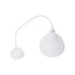 GloboStar® RADE 203-0126 Μοντέρνο Κρεμαστό Φωτιστικό Καμπάνα Μονόφωτο 1 x E27 IP20 Λευκό με Ασημί Πλαστικό - Μ18.5 x Π18.5 x Υ23cm - ledmania.gr