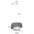 GloboStar® ALINA 203-0129 Μοντέρνο Κρεμαστό Φωτιστικό Καπέλο Μονόφωτο 1 x E27 IP20 Καφέ & Μπεζ Ύφασμα - Μ30 x Π30 x Υ20cm - ledmania.gr