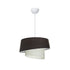 GloboStar® ALINA 203-0131 Μοντέρνο Κρεμαστό Φωτιστικό Καπέλο Μονόφωτο 1 x E27 IP20 Μαύρο & Λευκό Ύφασμα - Μ30 x Π30 x Υ93cm - ledmania.gr