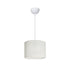 GloboStar® CLAIRIE 203-0134 Μοντέρνο Κρεμαστό Φωτιστικό Καπέλο Μονόφωτο 1 x E27 IP20 Λευκό Ύφασμα - Μ22 x Π22 x Υ93cm - ledmania.gr