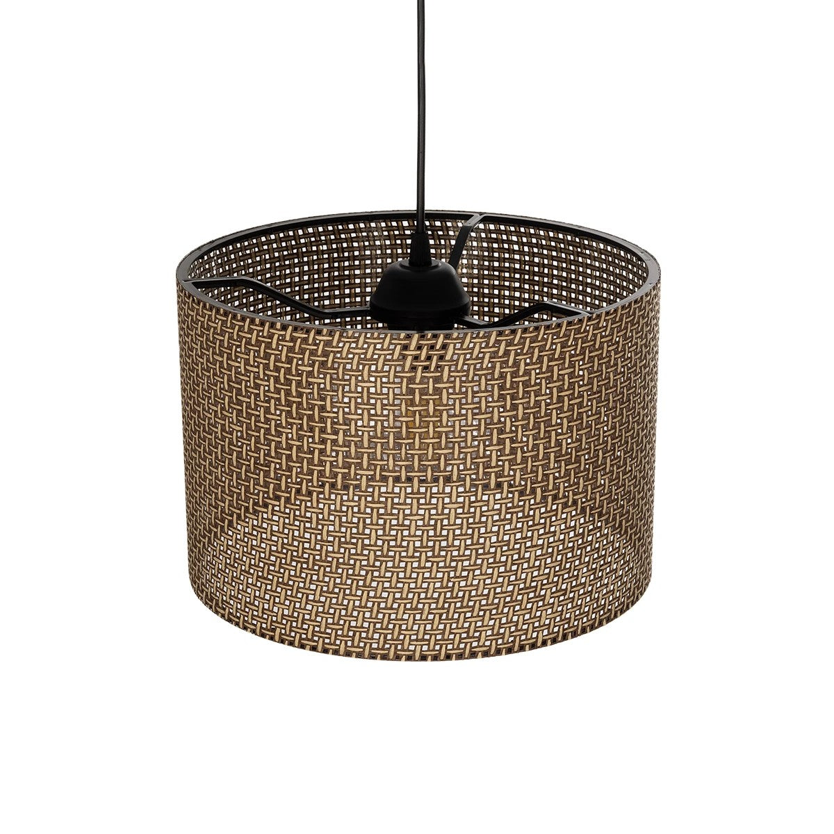 GLOBOSTAR® CLAIRIE 203-0135 Μοντέρνο Κρεμαστό Φωτιστικό Οροφής με Ντουί 1 x E27 AC 220-240V IP20 - Καφέ - Μ30 x Π30 x Υ22cm - ledmania.gr