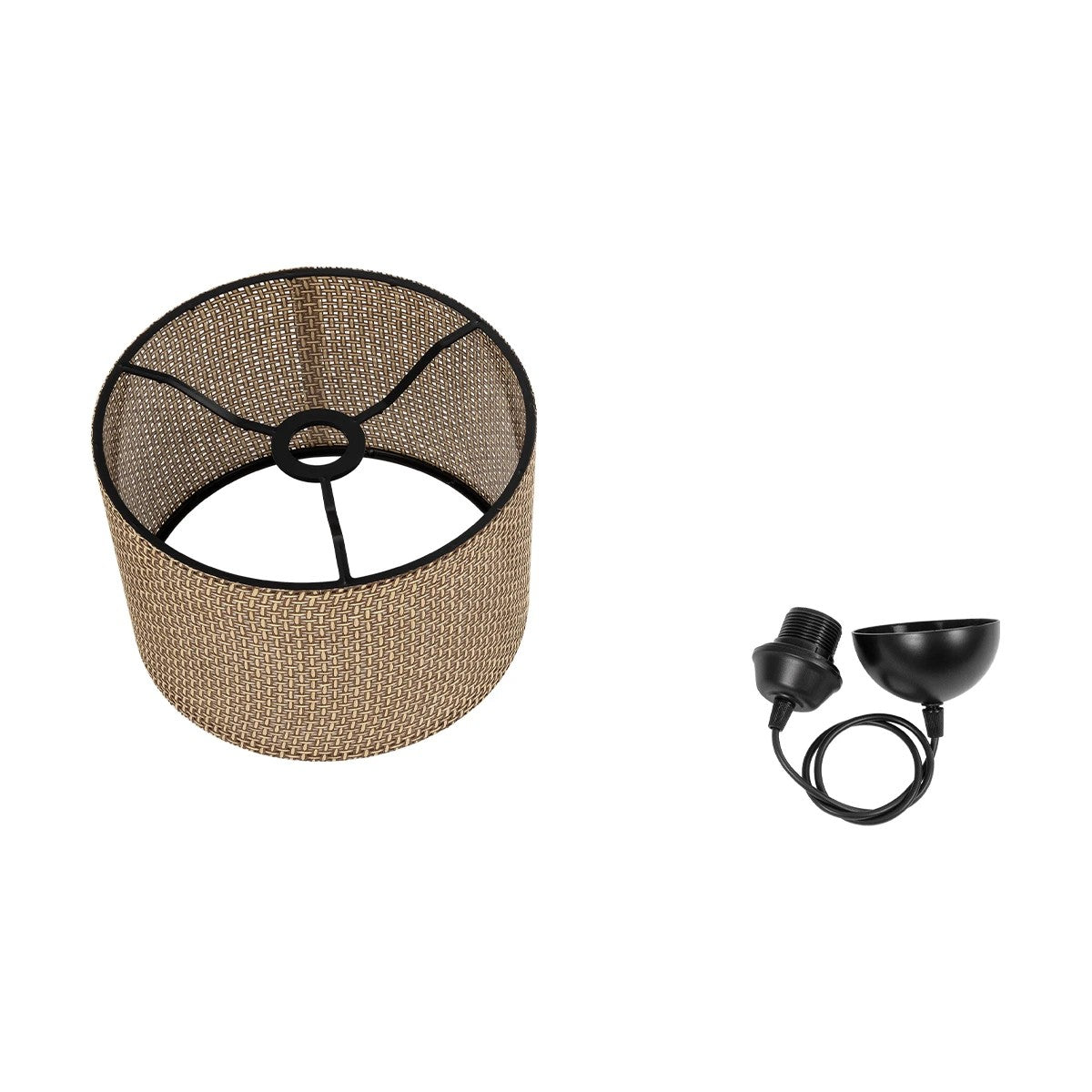 GLOBOSTAR® CLAIRIE 203-0135 Μοντέρνο Κρεμαστό Φωτιστικό Οροφής με Ντουί 1 x E27 AC 220-240V IP20 - Καφέ - Μ30 x Π30 x Υ22cm - ledmania.gr