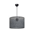 GloboStar® CLAIRIE 203-0136 Μοντέρνο Κρεμαστό Φωτιστικό Καπέλο Μονόφωτο 1 x E27 IP20 Μαύρο Ύφασμα - Μ30 x Π30 x Υ93cm - ledmania.gr
