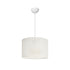 GloboStar® CLAIRIE 203-0137 Μοντέρνο Κρεμαστό Φωτιστικό Καπέλο Μονόφωτο 1 x E27 IP20 Λευκό Ύφασμα - Μ30 x Π30 x Υ93cm - ledmania.gr