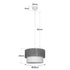 GloboStar® SISSIE 203-0139 Μοντέρνο Κρεμαστό Φωτιστικό Καπέλο Μονόφωτο 1 x E27 IP20 Μαύρο & Λευκό Ύφασμα - Μ30 x Π30 x Υ23cm - ledmania.gr