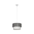 GloboStar® SISSIE 203-0139 Μοντέρνο Κρεμαστό Φωτιστικό Καπέλο Μονόφωτο 1 x E27 IP20 Μαύρο & Λευκό Ύφασμα - Μ30 x Π30 x Υ23cm - ledmania.gr