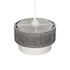 GloboStar® SISSIE 203-0139 Μοντέρνο Κρεμαστό Φωτιστικό Καπέλο Μονόφωτο 1 x E27 IP20 Μαύρο & Λευκό Ύφασμα - Μ30 x Π30 x Υ23cm - ledmania.gr