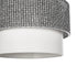 GloboStar® SISSIE 203-0139 Μοντέρνο Κρεμαστό Φωτιστικό Καπέλο Μονόφωτο 1 x E27 IP20 Μαύρο & Λευκό Ύφασμα - Μ30 x Π30 x Υ23cm - ledmania.gr
