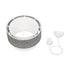 GloboStar® SISSIE 203-0139 Μοντέρνο Κρεμαστό Φωτιστικό Καπέλο Μονόφωτο 1 x E27 IP20 Μαύρο & Λευκό Ύφασμα - Μ30 x Π30 x Υ23cm - ledmania.gr