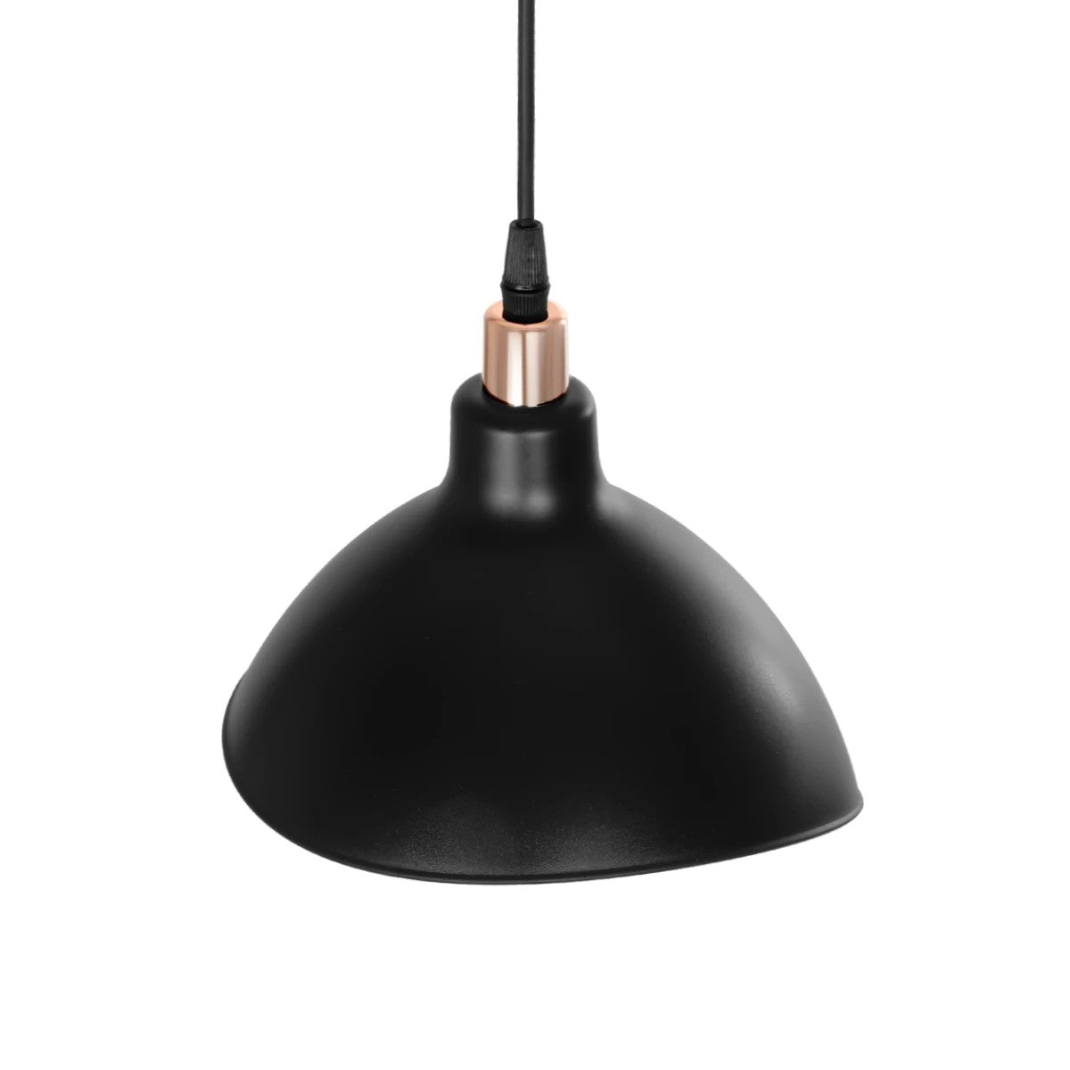 GLOBOSTAR® RIVE 203-0143 Μοντέρνο Κρεμαστό Φωτιστικό Οροφής με Ντουί 1 x E27 AC 220-240V IP20 - Μάυρο & Χαλκινο - Μ22 x Π20 x Υ22cm - ledmania.gr