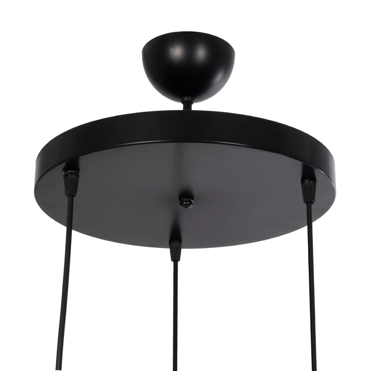 GLOBOSTAR® RIVE 203-0144 Μοντέρνο Κρεμαστό Φωτιστικό Οροφής με Ντουί 3 x E27 AC 220-240V IP20 - Μάυρο & Χάλκινο - Μ40 x Π40 x Υ65cm - ledmania.gr