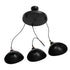 GLOBOSTAR® RIVE 203-0144 Μοντέρνο Κρεμαστό Φωτιστικό Οροφής με Ντουί 3 x E27 AC 220-240V IP20 - Μάυρο & Χάλκινο - Μ40 x Π40 x Υ65cm - ledmania.gr