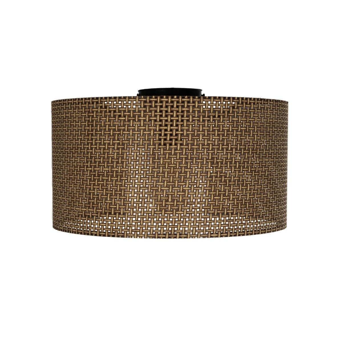 GloboStar® CILIO 203-0156 Μοντέρνο Φωτιστικό Οροφής Καπέλο Μονόφωτο 1 x E27 IP20 Καφέ Διάτρητο Ύφασμα - Μ38 x Π38 x Υ21cm - ledmania.gr