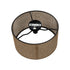 GloboStar® CILIO 203-0156 Μοντέρνο Φωτιστικό Οροφής Καπέλο Μονόφωτο 1 x E27 IP20 Καφέ Διάτρητο Ύφασμα - Μ38 x Π38 x Υ21cm - ledmania.gr