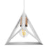 GLOBOSTAR® TRIANGLE 203-0165 Μοντέρνο Κρεμαστό Φωτιστικό Οροφής με Ντουί 1 x E27 AC 220-240V IP20 - Λευκό & Χάλκινο - Μ24 x Π24 x Υ22cm - ledmania.gr