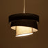 GloboStar® SIERA 203-0167 Μοντέρνο Κρεμαστό Φωτιστικό Καπέλο Μονόφωτο 1 x E27 IP20 Γκρι Ύφασμα με Ασημί Λεπτομέρεια - Μ38 x Π38 x Υ26cm - ledmania.gr