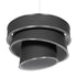 GloboStar® SIERA 203-0167 Μοντέρνο Κρεμαστό Φωτιστικό Καπέλο Μονόφωτο 1 x E27 IP20 Γκρι Ύφασμα με Ασημί Λεπτομέρεια - Μ38 x Π38 x Υ26cm - ledmania.gr