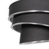 GloboStar® SIERA 203-0167 Μοντέρνο Κρεμαστό Φωτιστικό Καπέλο Μονόφωτο 1 x E27 IP20 Γκρι Ύφασμα με Ασημί Λεπτομέρεια - Μ38 x Π38 x Υ26cm - ledmania.gr