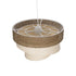 GloboStar® SIERA 203-0169 Μοντέρνο Κρεμαστό Φωτιστικό Καπέλο Μονόφωτο 1 x E27 IP20 Καφέ & Σκούρο Μπεζ Ύφασμα - Μ38 x Π38 x Υ26cm - ledmania.gr