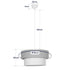 GloboStar® LIVI 203-0175 Μοντέρνο Κρεμαστό Φωτιστικό Καπέλο Μονόφωτο 1 x E27 IP20 Σκούρο Καφέ & Μπεζ Ύφασμα - Μ38 x Π38 x Υ30cm - ledmania.gr