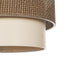 GloboStar® LIVI 203-0175 Μοντέρνο Κρεμαστό Φωτιστικό Καπέλο Μονόφωτο 1 x E27 IP20 Σκούρο Καφέ & Μπεζ Ύφασμα - Μ38 x Π38 x Υ30cm - ledmania.gr