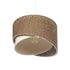 GloboStar® LILI 203-0177 Μοντέρνο Κρεμαστό Φωτιστικό Καπέλο Μονόφωτο 1 x E27 IP20 Καφέ & Μπεζ Ύφασμα - Μ30 x Π30 x Υ95cm - ledmania.gr