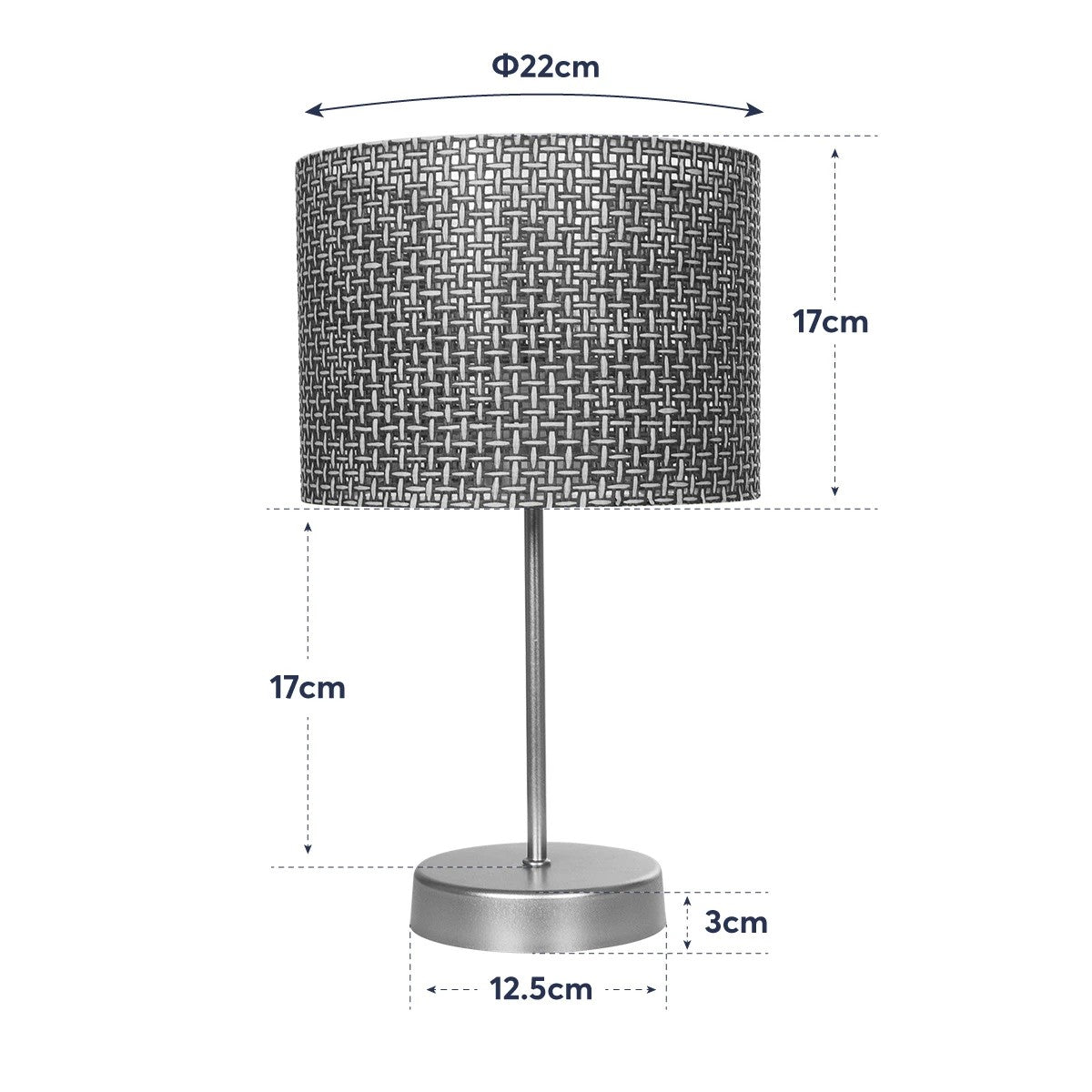 GloboStar® WIZ 203-0181 Μοντέρνο Επιτραπέζιο Φωτιστικό Πορτατίφ Μονόφωτο 1 x E27 IP20 Χρυσο Μέταλλο με Καφέ & Μπεζ Διάτρητο Ύφασμα - Μ22 x Π22 x Υ36.5cm - ledmania.gr