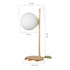 GloboStar® GLOBUS 203-0182 Μοντέρνο Επιτραπέζιο Φωτιστικό Πορτατίφ Μονόφωτο 1 x E27 IP20 Χρυσο Μέταλλο με Λευκό Γυαλί - Μ21 x Π16.5 x Υ45cm - ledmania.gr