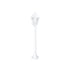 GloboStar® VITRO 203-0202 Vintage Επιδαπέδιο Φωτιστικό Φαναράκι Μονόφωτο 1 x E27 IP44 Λευκό Πλαστικό Σώμα - Μ16 x Π16 x Υ100cm - ledmania.gr