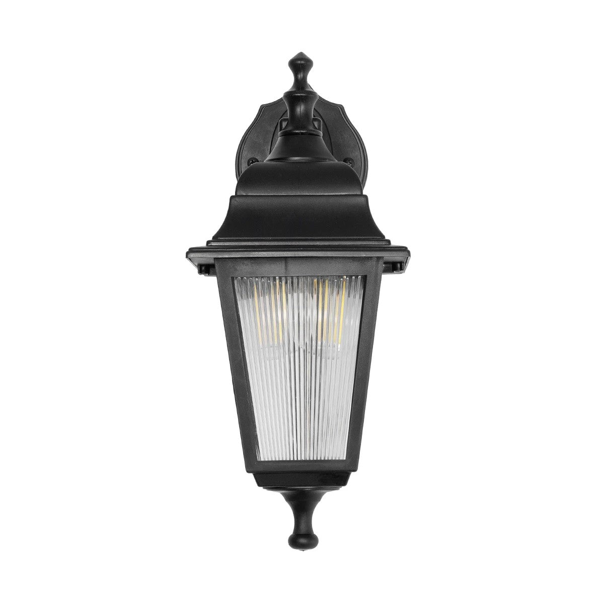 GLOBOSTAR® SOLME 203-0211 Vintage Φωτιστικό Τοίχου - Απλίκα με Ντουί 1 x E27 AC 220-240V IP44 - Μαύρο - Μ15 x Π20 x Υ35cm - ledmania.gr