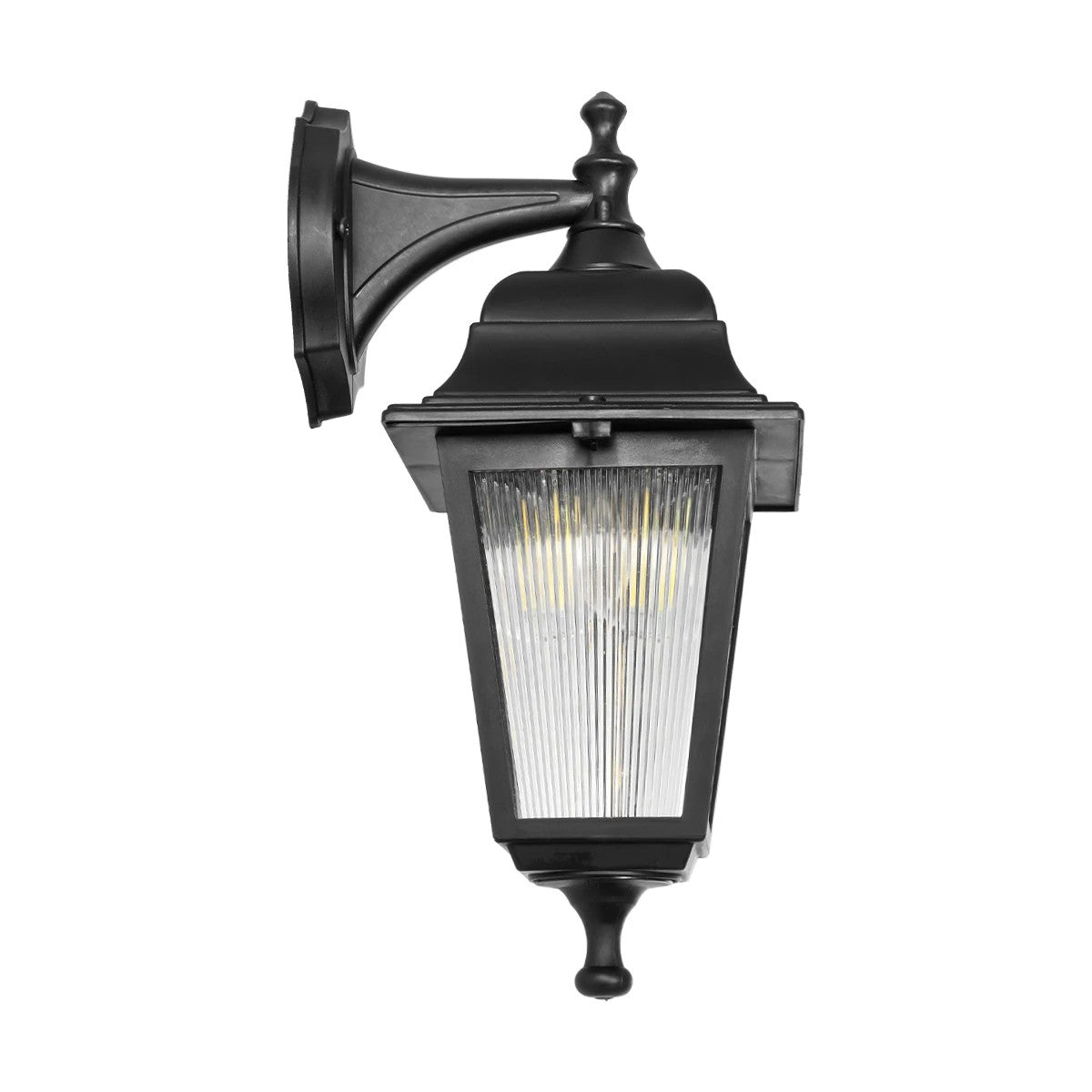 GLOBOSTAR® SOLME 203-0211 Vintage Φωτιστικό Τοίχου - Απλίκα με Ντουί 1 x E27 AC 220-240V IP44 - Μαύρο - Μ15 x Π20 x Υ35cm - ledmania.gr