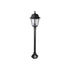 GloboStar® SOLME 203-0212 Vintage Επιδαπέδιο Φωτιστικό Φαναράκι Μονόφωτο 1 x E27 IP44 Μαύρο Πλαστικό Σώμα - Μ15 x Π15 x Υ100cm - ledmania.gr