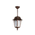 GloboStar® SOLME 203-0214 Vintage Κρεμαστό Φωτιστικό Φαναράκι Μονόφωτο 1 x E27 IP44 Χάλκινο Πλαστικό - Μ15 x Π15 x Υ50cm - ledmania.gr