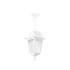 GloboStar® SOLME 203-0219 Vintage Κρεμαστό Φωτιστικό Φαναράκι Μονόφωτο 1 x E27 IP44 Λευκό Πλαστικό Σώμα - Μ15 x Π15 x Υ50cm - ledmania.gr