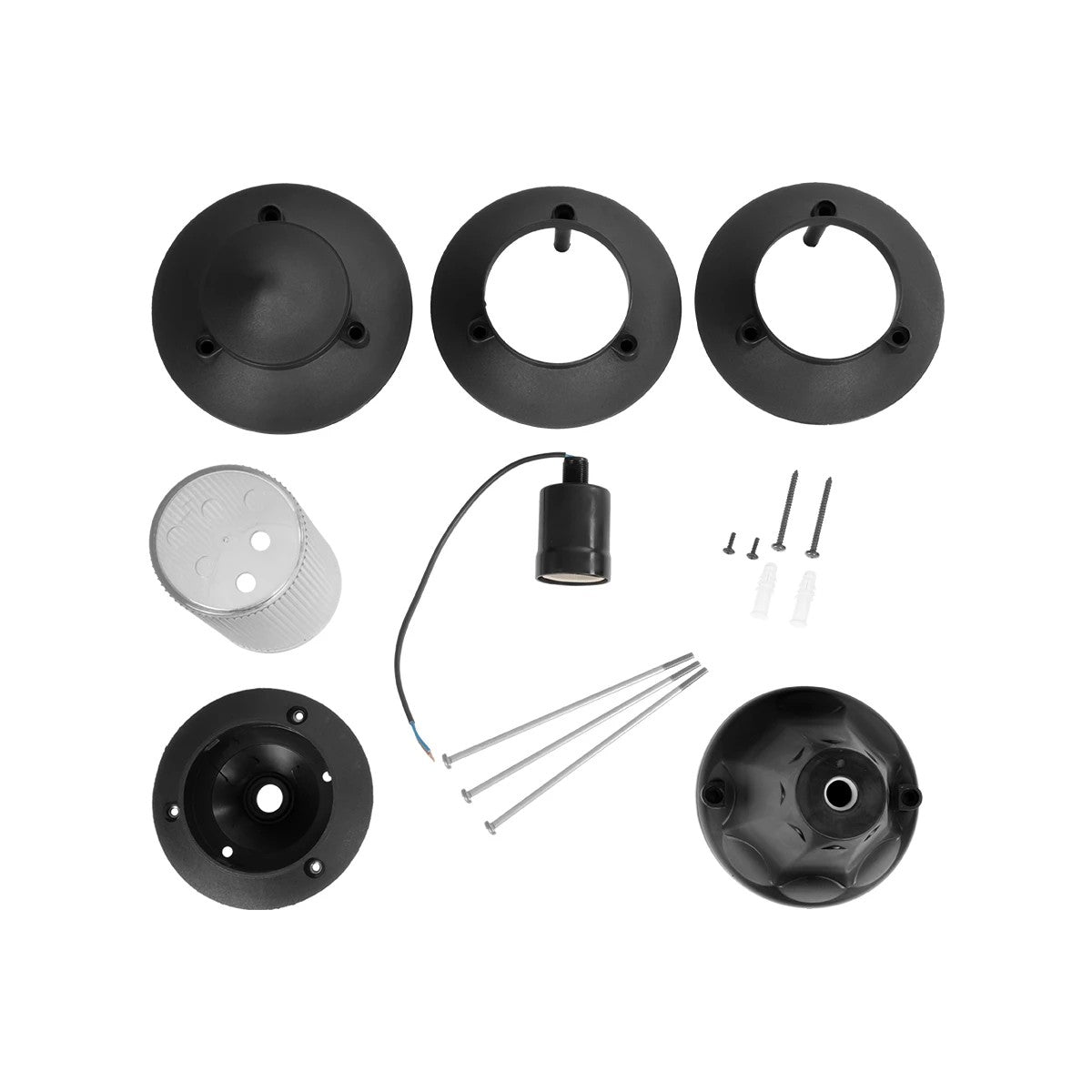 GloboStar® LANTERNA 203-0243 Μοντέρνο Επιδαπέδιο Φωτιστικό Φαναράκι Μονόφωτο 1 x E27 IP44 Μαύρο & Διάφανο Πλαστικό - Μ16 x Π16 x Υ35cm - ledmania.gr