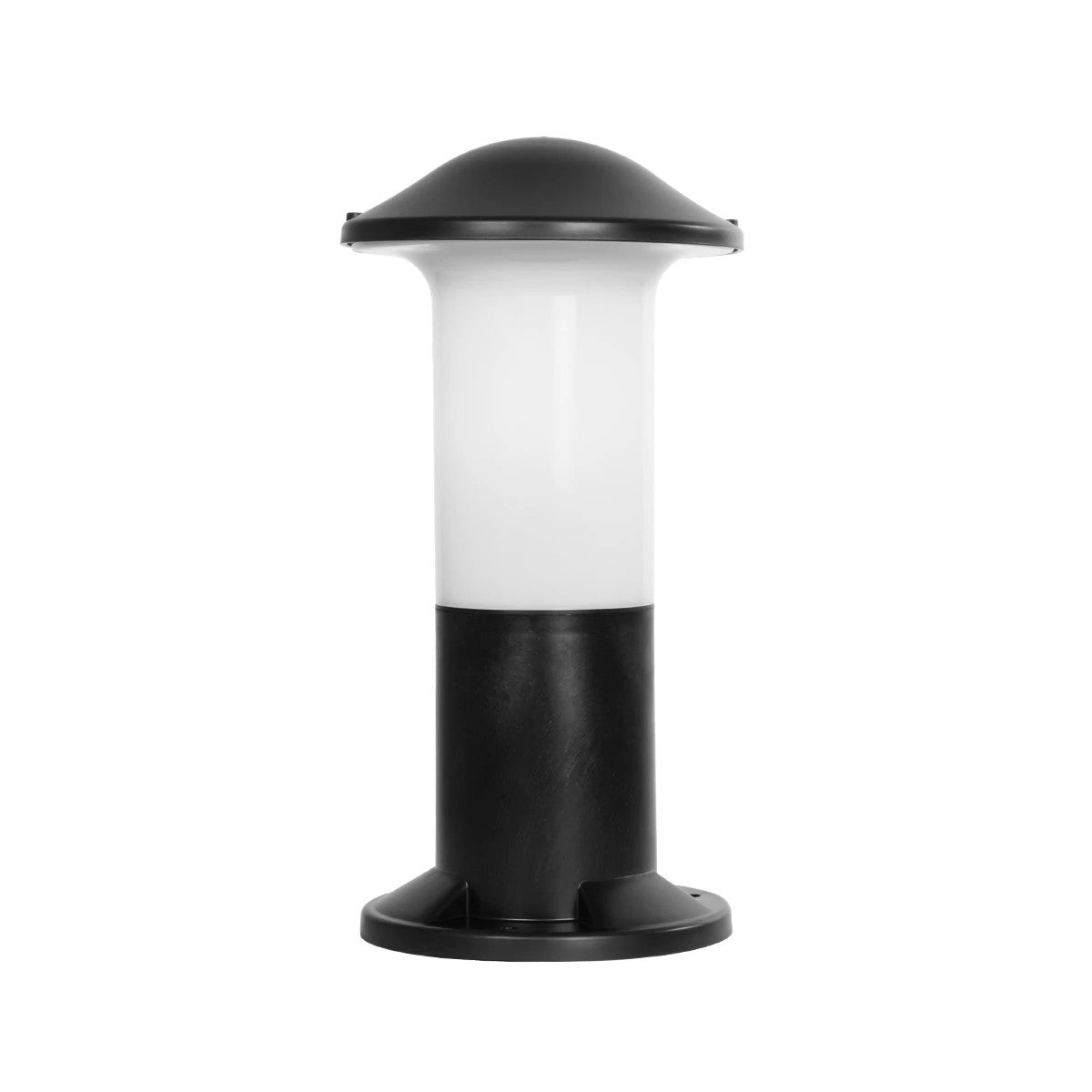 GloboStar® GARDENIO 203-0246 Μοντέρνο Επιδαπέδιο Φωτιστικό Κολωνάκι Κήπου Μονόφωτο 1 x E27 IP44 Μαύρο Πλαστικό - Μ15 x Π15 x Υ32cm - ledmania.gr