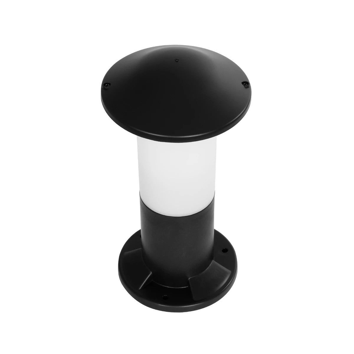 GloboStar® GARDENIO 203-0246 Μοντέρνο Επιδαπέδιο Φωτιστικό Κολωνάκι Κήπου Μονόφωτο 1 x E27 IP44 Μαύρο Πλαστικό - Μ15 x Π15 x Υ32cm - ledmania.gr