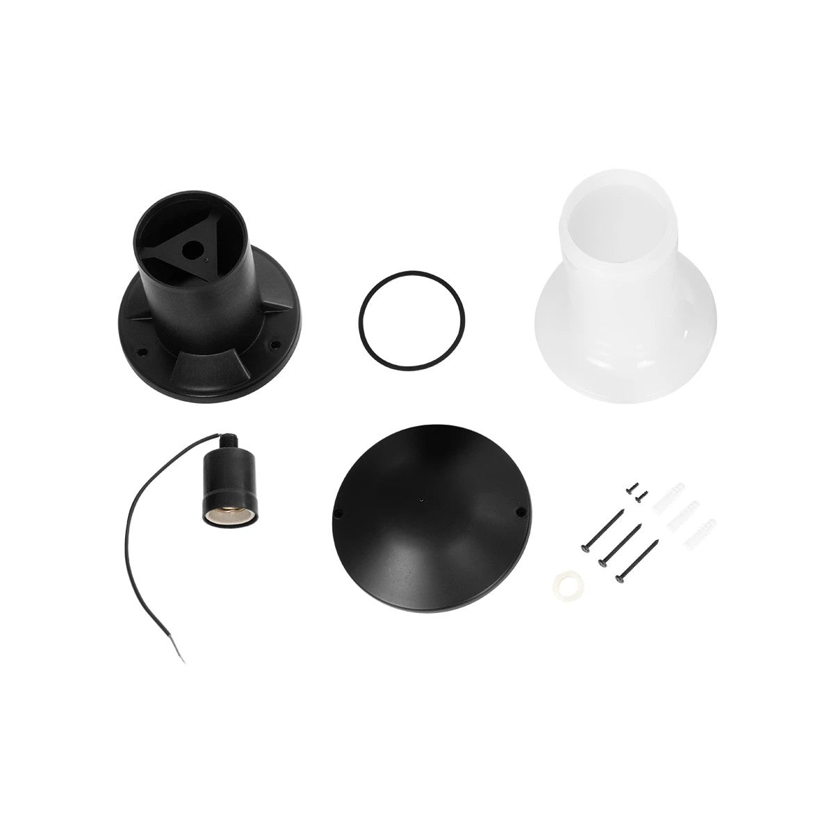 GloboStar® GARDENIO 203-0246 Μοντέρνο Επιδαπέδιο Φωτιστικό Κολωνάκι Κήπου Μονόφωτο 1 x E27 IP44 Μαύρο Πλαστικό - Μ15 x Π15 x Υ32cm - ledmania.gr